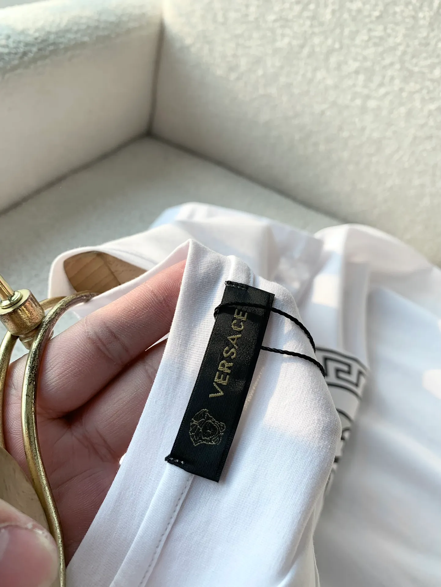 💰P85💥 VERSACE/ New Arrival T ！270 Premium ， ！ ！ ！ ！ ！ Breathable ！ ， 。 ： Cream White Black Sizes：M-3XL